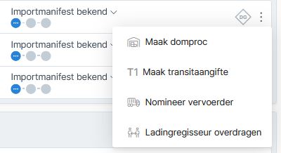Vervoerder nomineren in Cargo Controller