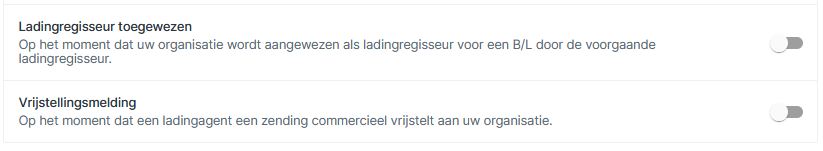 De twee e-mailnotificaties die in Cargo Release Manager beschikbaar zijn,