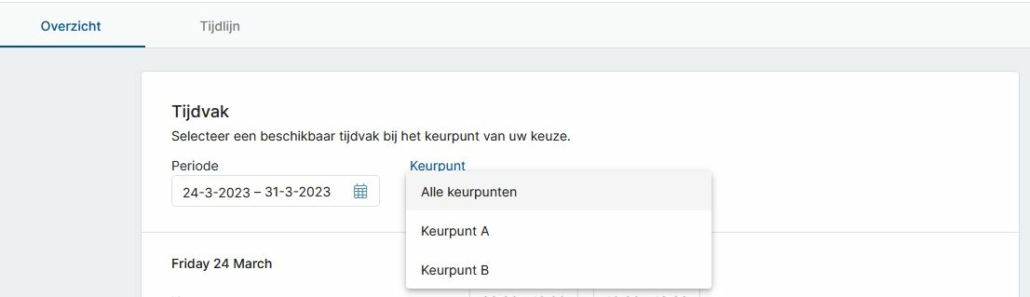 Keurpunt kiezen in Veterinair Inspectie Proces