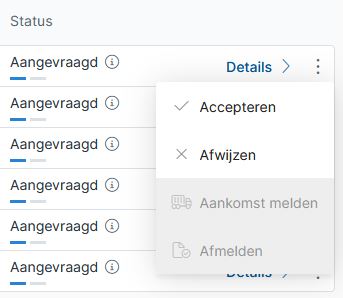 Voorbeeld keuring accepteren of afwijzen in Veterinair Inspectie Proces