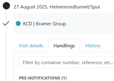 afgewezen rejected voormelding container