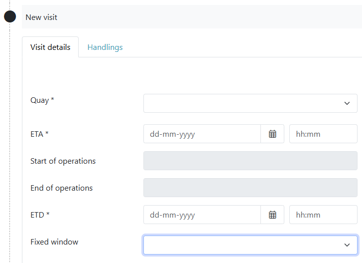 fixed window barge in Hinterland Container Notification Barge fill in