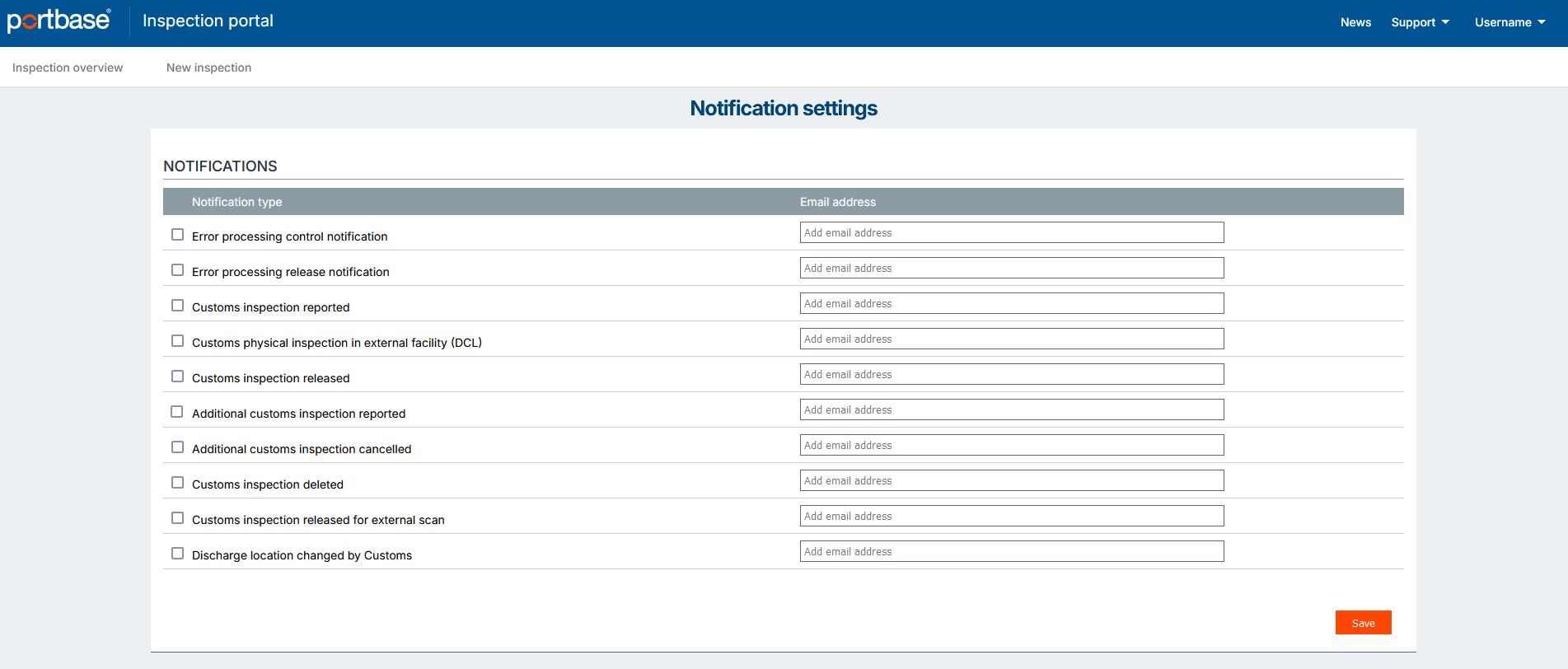 Notification settings einstellen im Inspectieportaal