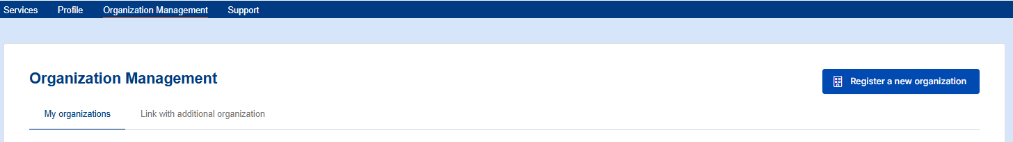 Registering an additional organisation in IAMconnected