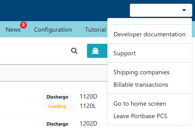 Screenshot MCA Barge/Rail billable factuurspecificatie